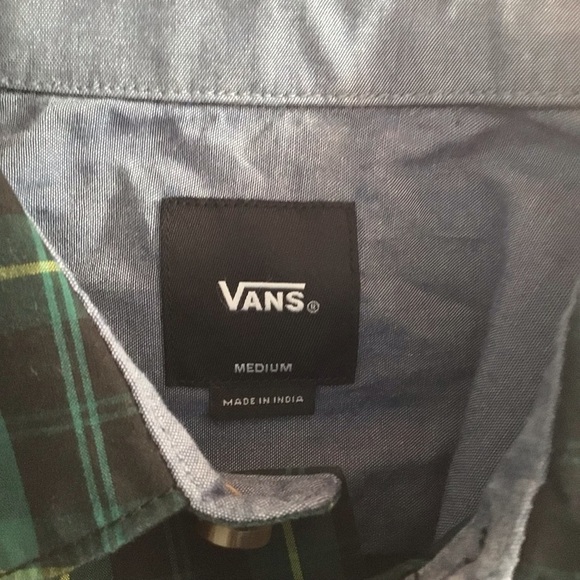 Vans Plaid Cotton Poplin Short-Sleeve Button-Up Shirt – Boys Medium – NWT - Picture 2 of 7